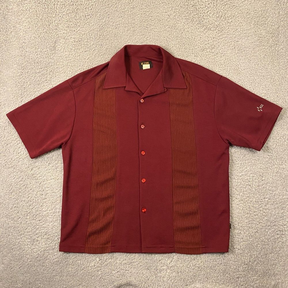 Vintage Be Ethic Shirt Mens Medium Loop Collar Camp Disco Retro Rockabilly USA‎
